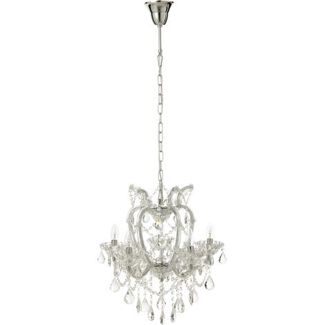 Lustre en Verre "Antique" 57cm Transparent