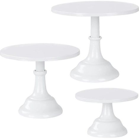 3Pcs Cake Stand, Cake Pop Stand , Tall Cake Stands for Dessert Table, Perfect Display for Wedding Graduation Party,White (1/5)