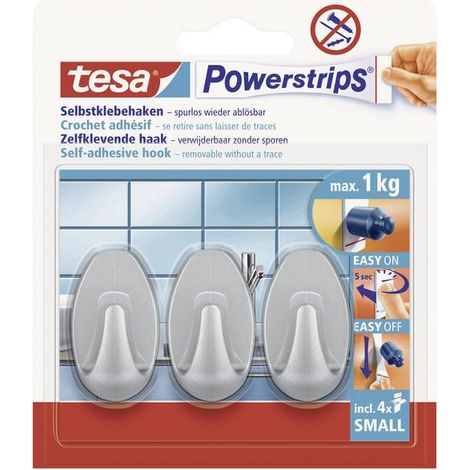 TESA POWERSTRIPS HOOKS SMALL OVAL