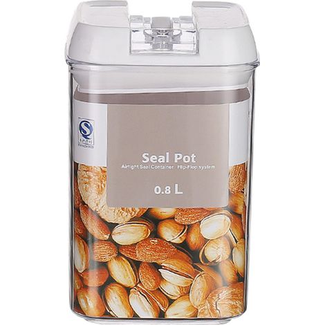 Boîte hermétique et transparente avec verrouillage de sécurité, idéale pour le rangement de la cuisine et du plan de travail.-AquaForge (1/5)