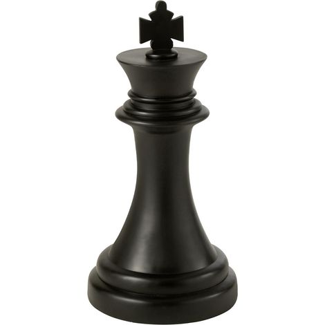 Pièce d'Échec Déco "Roi" 70cm Noir (1/2)