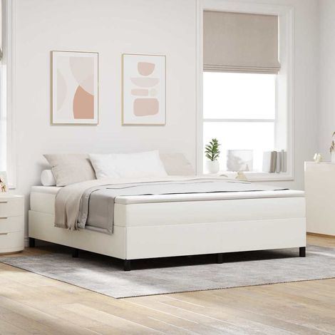 Boxspringbett Creme 180 x 200 cm Cordstoff (1/5)