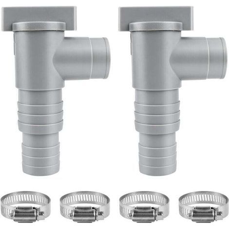 valvole di intercettazione per piscina da 32 mm, valvola di manutenzione per piscina con 4 fascette stringitubo, accessori per la manutenzione di piscine fuori terra (1/4)