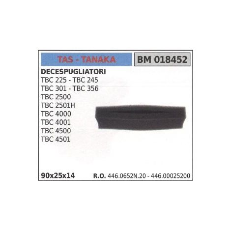 Filtro de aire TAS para desbrozadora TBC 225 245 301 356 2500 2501H 4000 018452