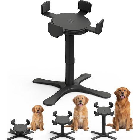 1 - Support Surélevé - Gamelle Chien - 3 Hauteurs Réglables 14/24/33 cm - Inclinaison 15° Ergonomique - Pour Petits Moyens Grands Chiens - Noir - 17,5x16x13 cm (1/5)
