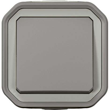 Legrand Interruptor plexo pulsador superficie gris