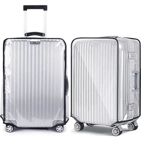 2PCS 28inch Housse de Valise PVC Transparent,Couverture de Valise Imperméables Housse de Protection de Bagage de Voyage (1/4)