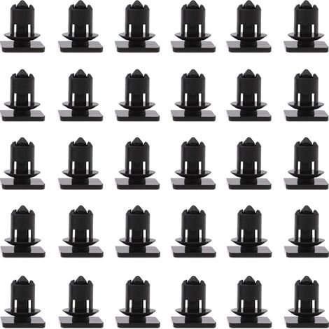 Lot de 30 clips pour revêtement de toit de voiture - Supports pour baguettes intérieures - Noir - Pour trou de 8 mm (1/5)