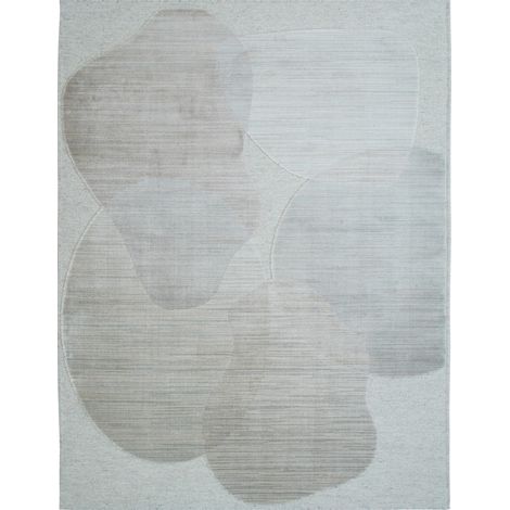 WOLLE ART - Tapis en laine motifs contemporains rose délavé 160x230 (1/5)