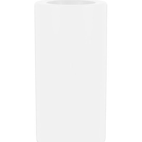 Moovere – Jardinière ronde haute 70 cm – Bac cylindrique en polyéthylène – Résistante aux UV et températures extrêmes – Volume 9 litres – Blanc (1/5)