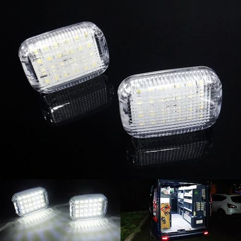 2x LED Interior Courtesy Cargo Load Space Area Dome Light White Canbus For 2013+ Transit MK8 Transit Tourneo Custom Courier Connect (1/5)