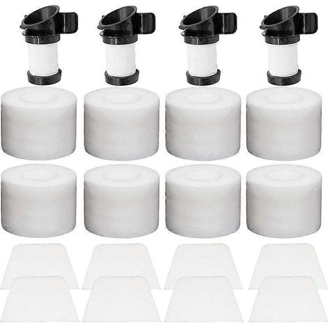 Lot de 4+8 filtres de rechange pour Shark ION Flex DuoClean F60 F80 IF200 IF201 IF202 IF205 IF251 IF252 IF281 IF282
