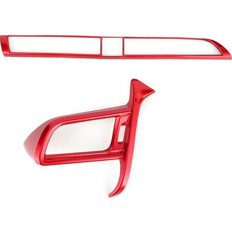 Garniture de tableau de bord gauche Cadre de bouche d'aération centrale Décoration rouge Adapté pour Camry 2018-2020 (1/5)