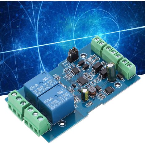 Module relais double canal Modbus-RTU 7-24V avec entrée/sortie numérique, RS485/TTL et protection contre l'inversion de polarité. (1/5)
