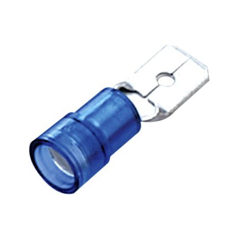 Cosse faston RS PRO, 1.5 2.5 mm², 16 14 AWG, Isolé, Bleu