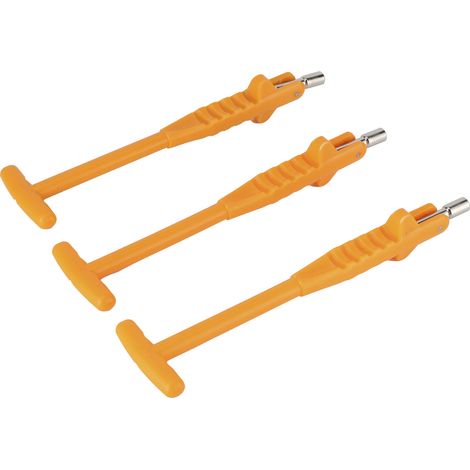 3 Stück 7 mm/0,3 Zoll Reifenventilauszieher, universelles Reifenreparaturwerkzeug, Schlauchentfernung, Orange (1/5)