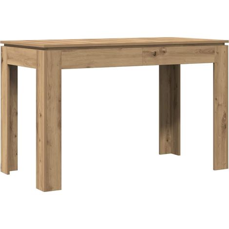 Table à manger chêne artisanal 120x60x76 cm bois d'ingénierie CFW427534 (1/5)