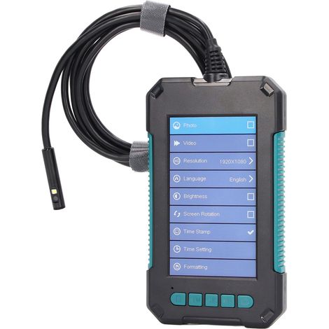 Endoscope numérique 8mm avec écran IPS 4,3 pouces, caméra d'inspection industrielle, LED, DC 5V, câble 5m/16,4ft (1/5)