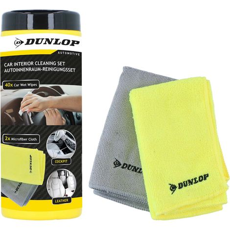 Chiffon Microfibre DUNLOP 35x40cm 300gsm - Nettoyage Humide & Sec, Lavable & Réutilisable, Haute Absorption, Entretien Auto (1/4)