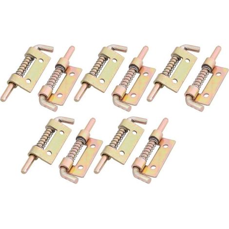 10pcs Loquet A Ressort Targette A Ressort Verrou de Porte Serrure Pour Meuble Abri de Portail Garage Fer barillet ton Bronze 2,2pouces Long (1/5)