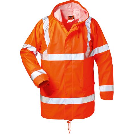 NORWAY Warnschutz-Regenjacke FINN 2341 Kl. 3 PU/PES 190g/m Fb. Orange Gr. 2XL (1/2)