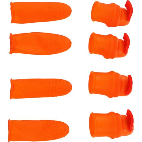 Couteau à pouce en silicone, couteau à pouce en acier inoxydable, couteau coudé pour peler et cueillir les légumes, poivrons et haricots (1/5)