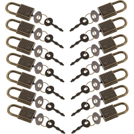 Mikikit Lot de 20 mini cadenas décoratifs vintage avec clé, boîtes (1/5)