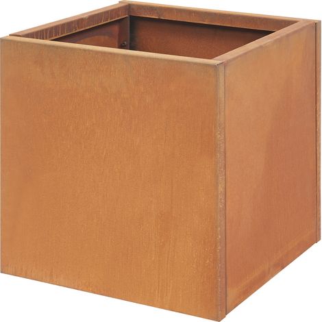 Fioriera in acciaio Corten 50 x 50 x 50 cm colore ruggine 030008955