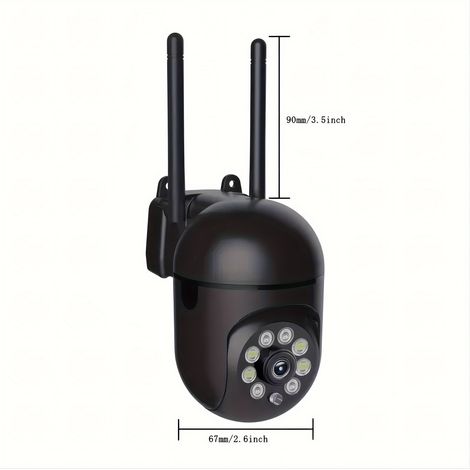 Filiyano-Caméra de surveillance sans fil Wi-Fi 2,4 GHz, pour intérieur et extérieur, avec vision nocturne 4 MP et télécommande. (1/5)