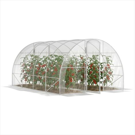 Serre de jardin Serre tunnel jardin 12 m² acier galvanisé (1/5)