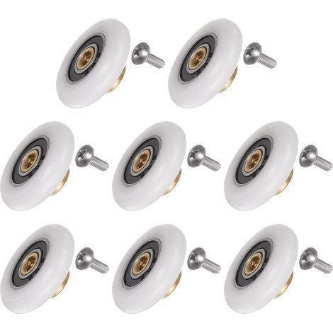 25mm Diameter Shower Door Roller, Replacement Bathroom Glass Door, Sliding Shower Door Roller (2 Sets of 8 Pieces)