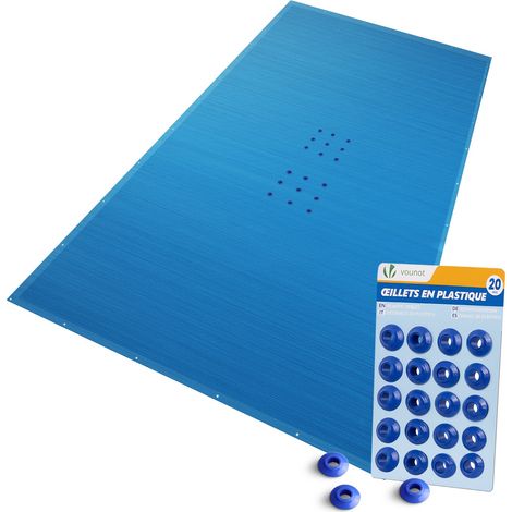 VOUNOT® Lona para Piscina Rectangular 5 x 10 m, Azul Marino