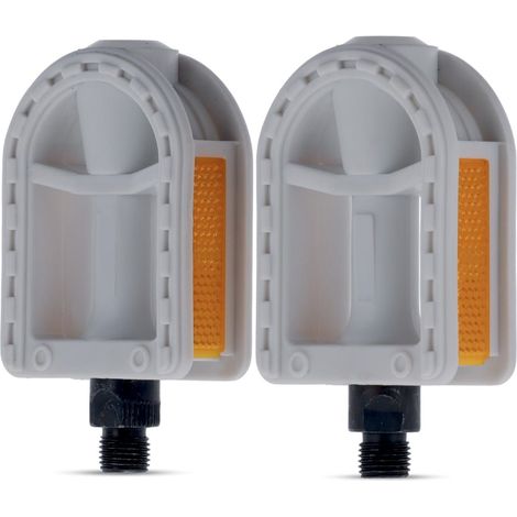 Pédales de vélo plateforme VTT ville 12-16 pouces, plastique léger gris (1/5)