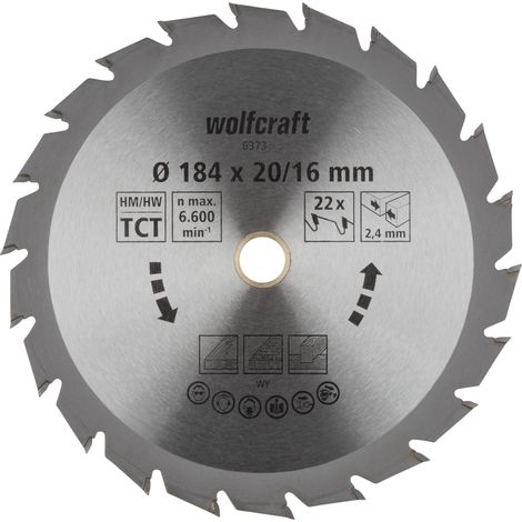 wolfcraft Lames de scies circulaires manuelles Série vert (coupes semi-fines rapides)-6373000