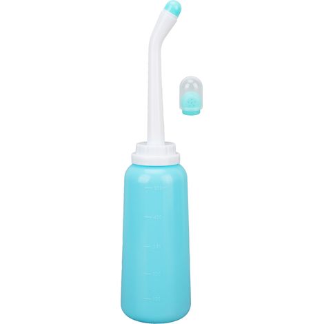 Bidon de toilette portable 500ml avec double bec, étanche et ergonomique, idéal pour maternité et personnes âgées (1/5)