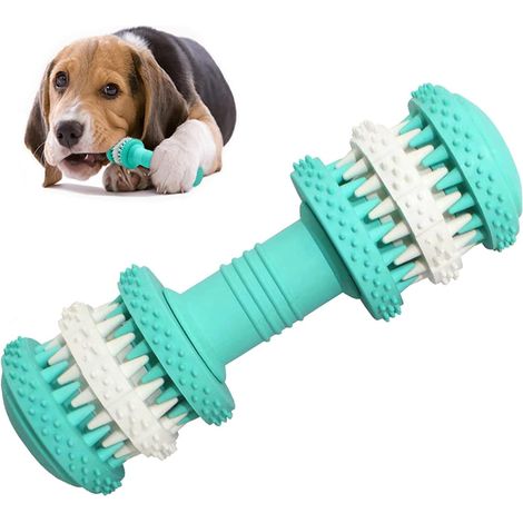Jouet pour chien, jouet à mâcher indestructible pour chien, jouet en caoutchouc naturel pour chien, distributeur de croquettes interactif pour chien, jouet pour chiens de petite et moyenne taille, net (1/5)