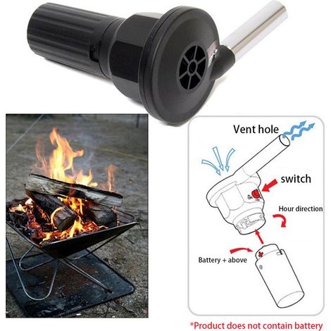 Mini souffleur électrique portable pour barbecue, idéal pour le camping et la randonnée. (1/5)