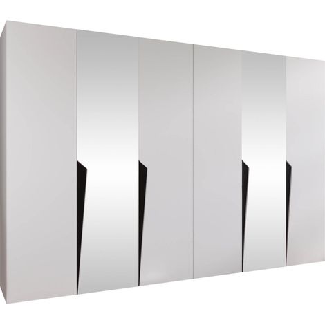 Armario Hartford 612, Blanco, 202x300x52cm, Puertas de armario: Con bisagras, Número de estantes: 0 (1/5)