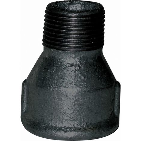 Reduzierte Muffe 20x27 / 15x21, männlich weiblich schwarz