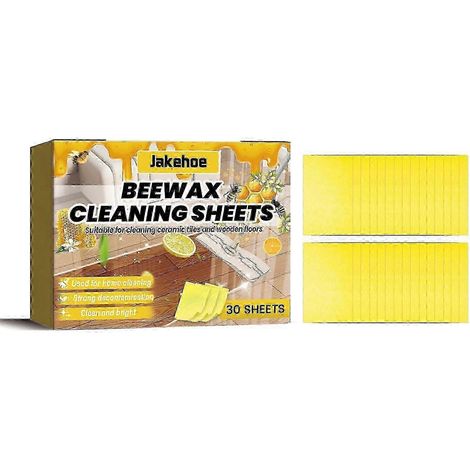 Lingettes nettoyantes à la cire d'abeille AURA, décontamination et détartrage des sols, éclaircissement de la serpillière multifonctionnelle, nettoyage des sols (1/5)