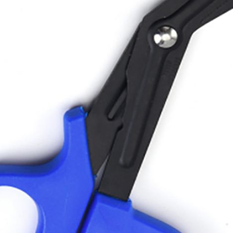 Ciseaux à gaze multifonctionnels en acier inoxydable, ciseaux à bandage, ciseaux à toile, accessoires portables, petits ciseaux pour usage domestique, bleus. (1/5)