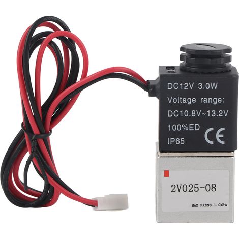 Magnetventil, 2-Wege, Aluminiumlegierung, normalerweise geschlossen, Werkzeuggröße G1/4 Zoll, 2V025-08DC12V (1/5)
