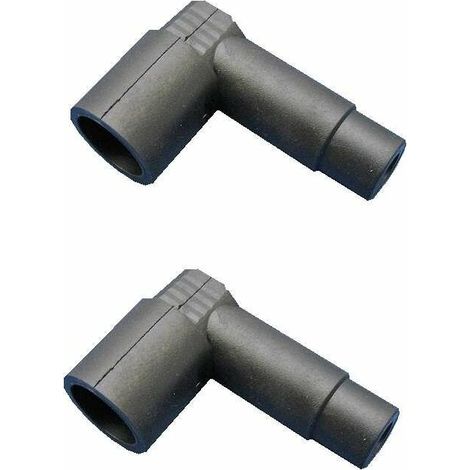2x Cache cosse 90° PVC noir 14mm Connecteur Batterie Anti parasite Protection câble Borne