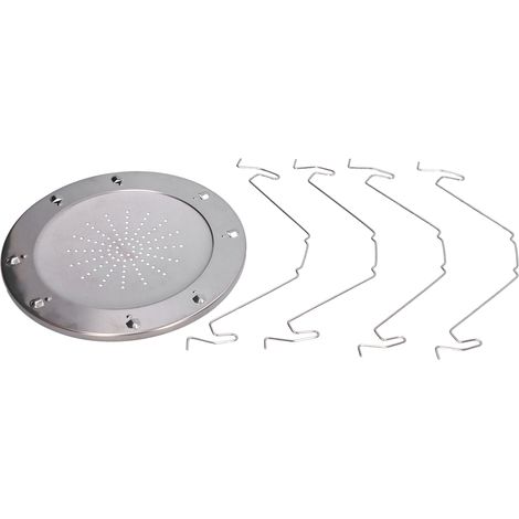 Support à pain 430 inox pliable, grille ronde 4 tranches, grille à pain compacte (1/5)