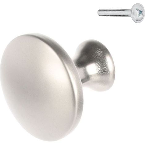 Tirador redondo para muebles, níquel mate, Riex XK06 (1/5)