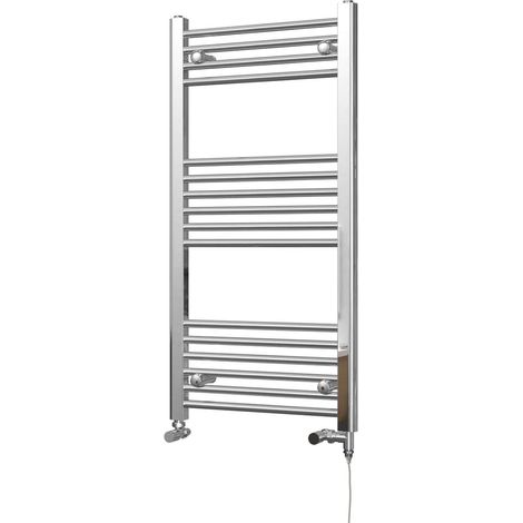 Zennor - Chrome Dual Fuel Towel Rail H1000mm x W500mm Standard - Straight (1/3)