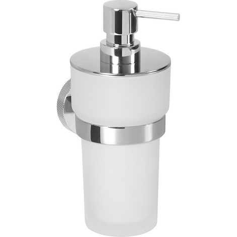 Porte-savon LARISSA 250ml, verre dépoli, chrome (1/3)