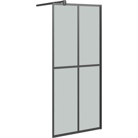 Écran de douche 80x195 cm Verre trempé foncé CFW723937 (1/5)