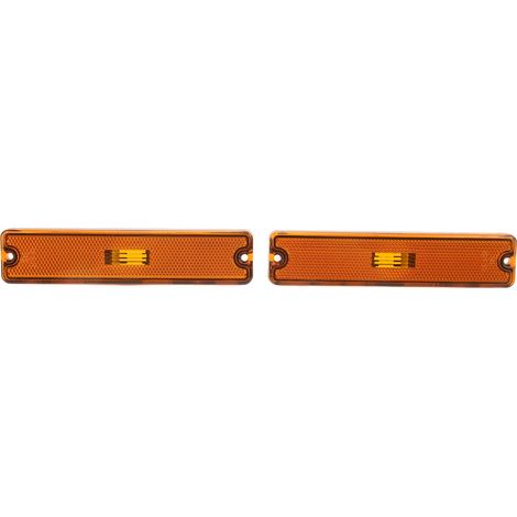 Paire de caches pour feux de position latéraux de voiture 56001424, transmission lumineuse élevée, remplacement pour Jeep Wrangler YJ 1987-1995, jaune (1/5)