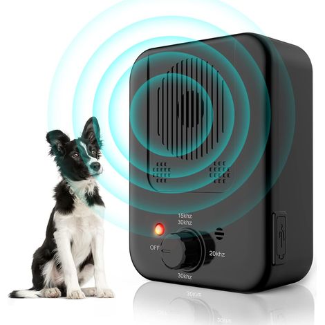 Anti-Bell-Hunde, 3 Ultraschall-Anti-Bell-Geräte mit einstellbarer Frequenz und Pfeife, wiederaufladbares 33-Fuß-Anti-Bell-Gerät für kleine und große Hunde im Freien (1/5)